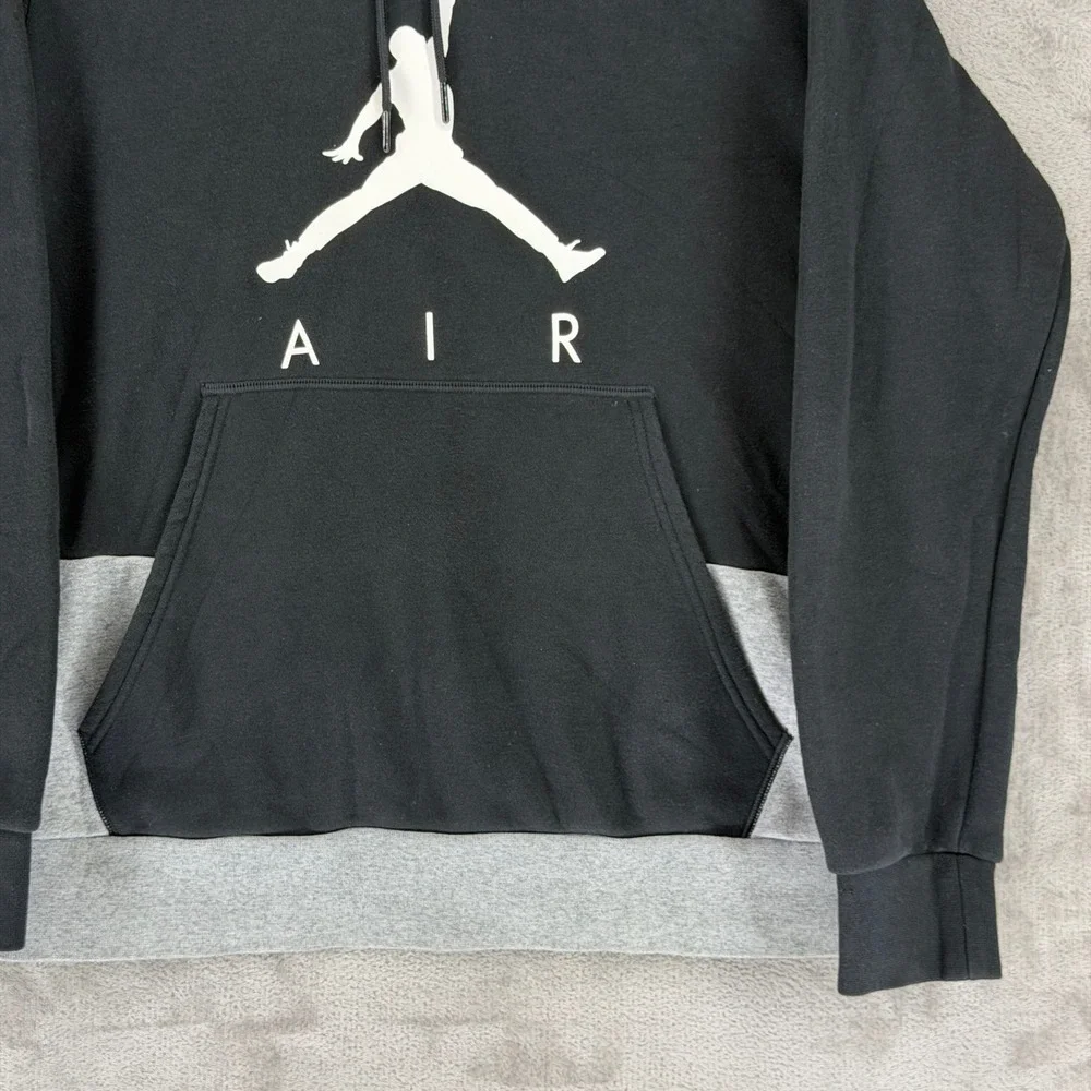 Jordan Mens‎ Jumpman Air Hoodie Black Grey Colorblock Sweatshirt 942775-013 L